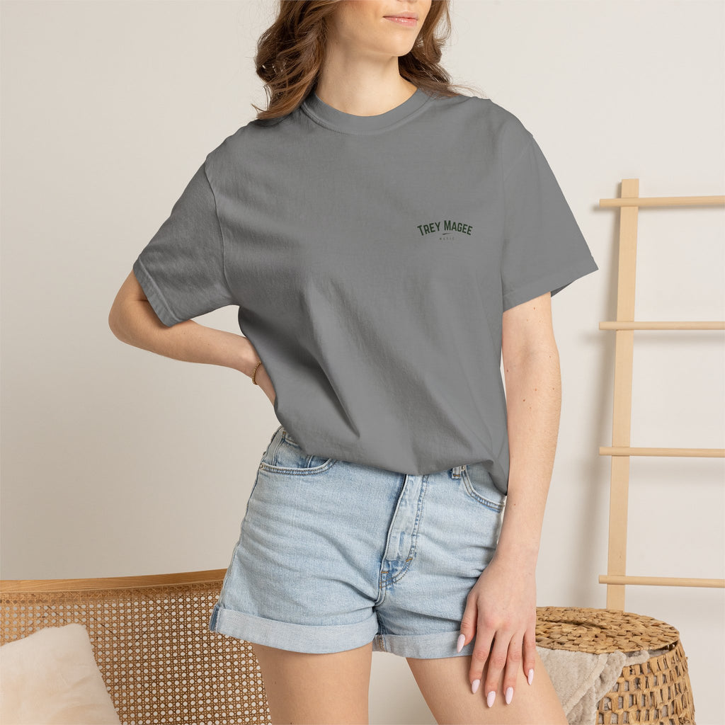 Trey Magee Music Chest Logo T-Shirt | Minimal Text Tee