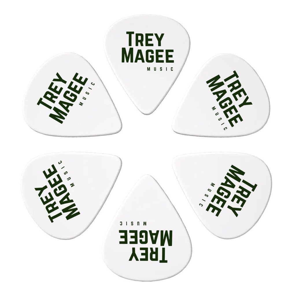 Trey Magee Music Guitar Picks 6 pcs - White/Green