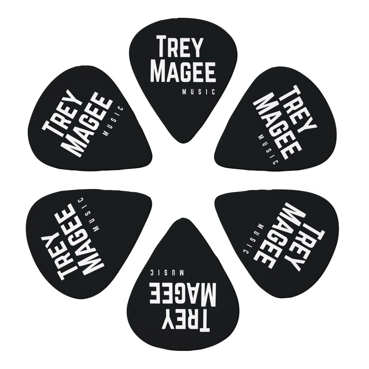 Trey Magee Music Guitar Picks 6 - Black/White