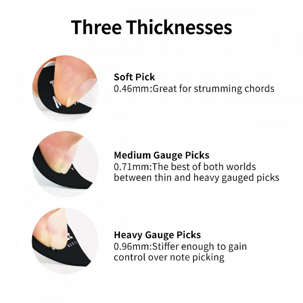 Trey Magee Music Guitar Picks 6 - Black/White