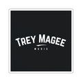 Trey Magee Music Square Sticker — Black Logo Laptop Decal
